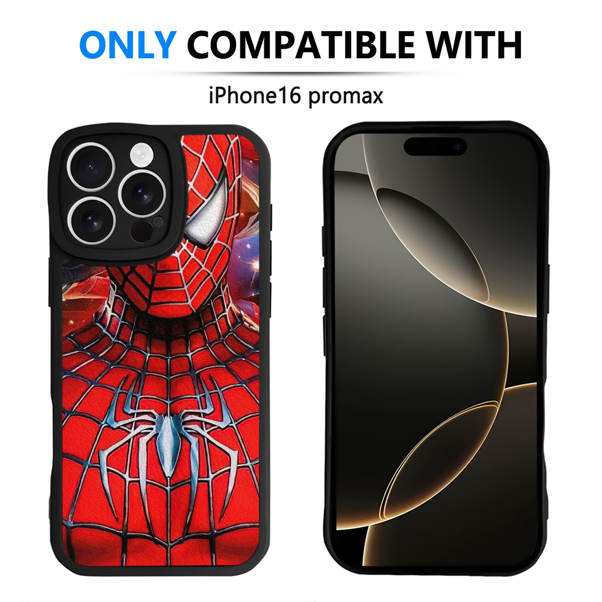 Spider Man スパイダーマン 【iPhone 16シリーズ対応】シリコンスマホケース（レザー調） 材質：シリコン